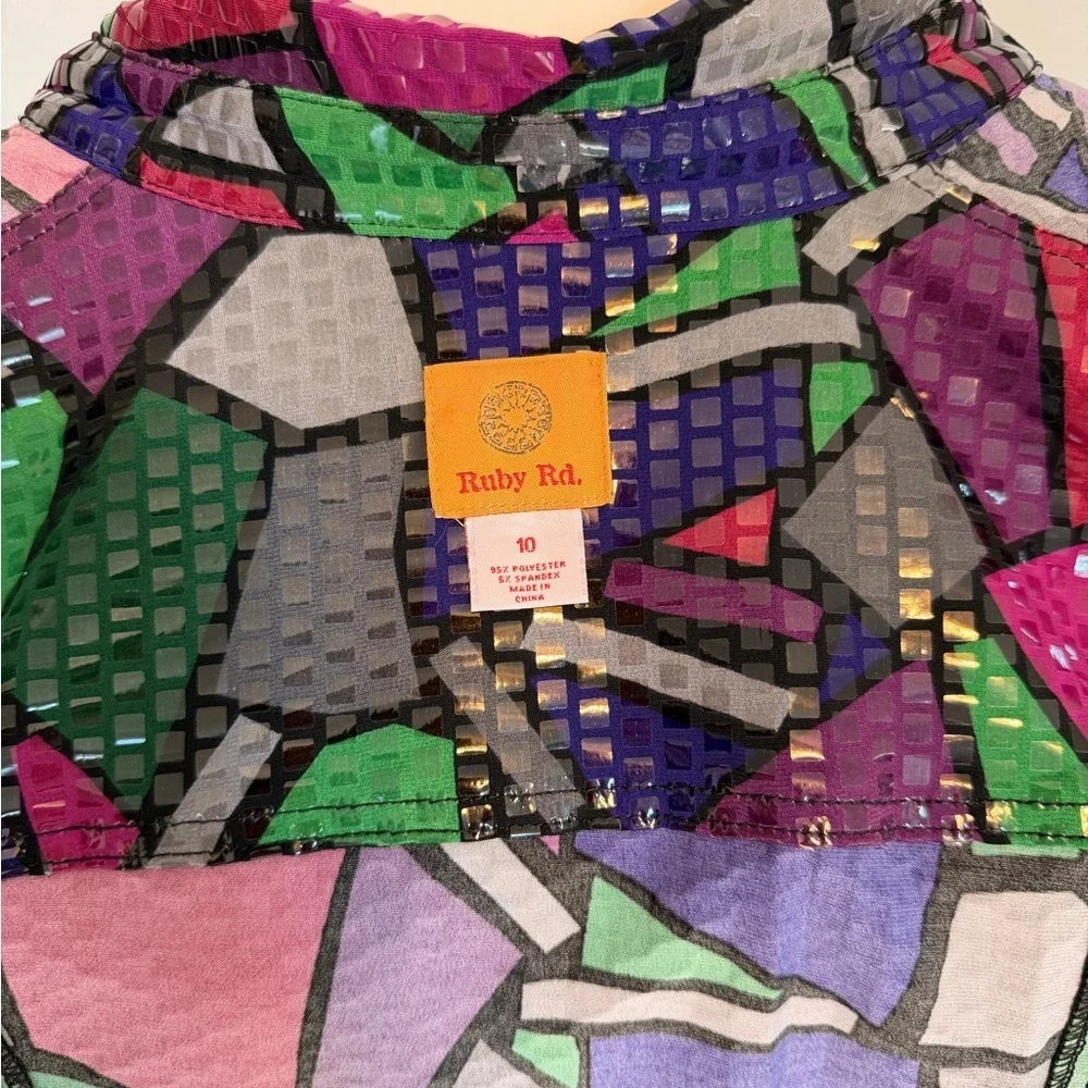 Ruby Rd. Multicolor Geometric Sequence Jacket - Picture 8 of 8